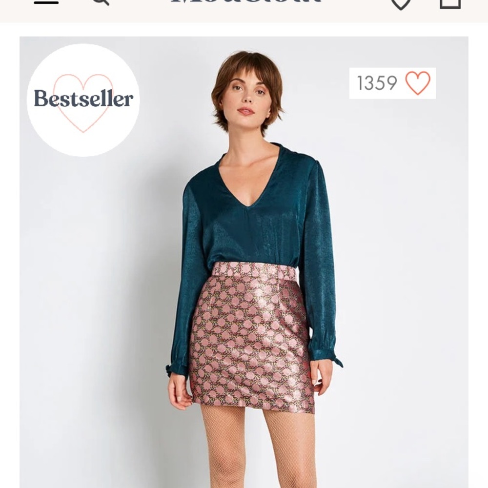 ModCloth Glad You Came Jaquered Mini Skirt